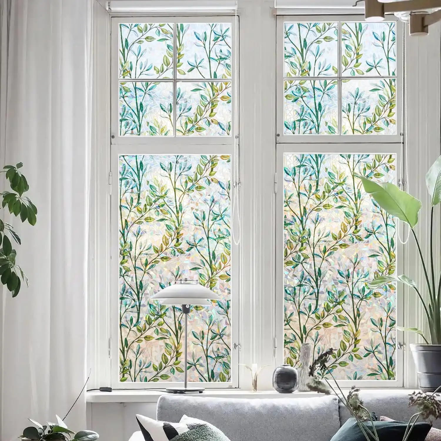 Window Privacy Film Window Film 3D Window Privacy Film No Glue Glass Sticker Heat Control Anti UV for Home Office Use Glass Door Privacy Protection