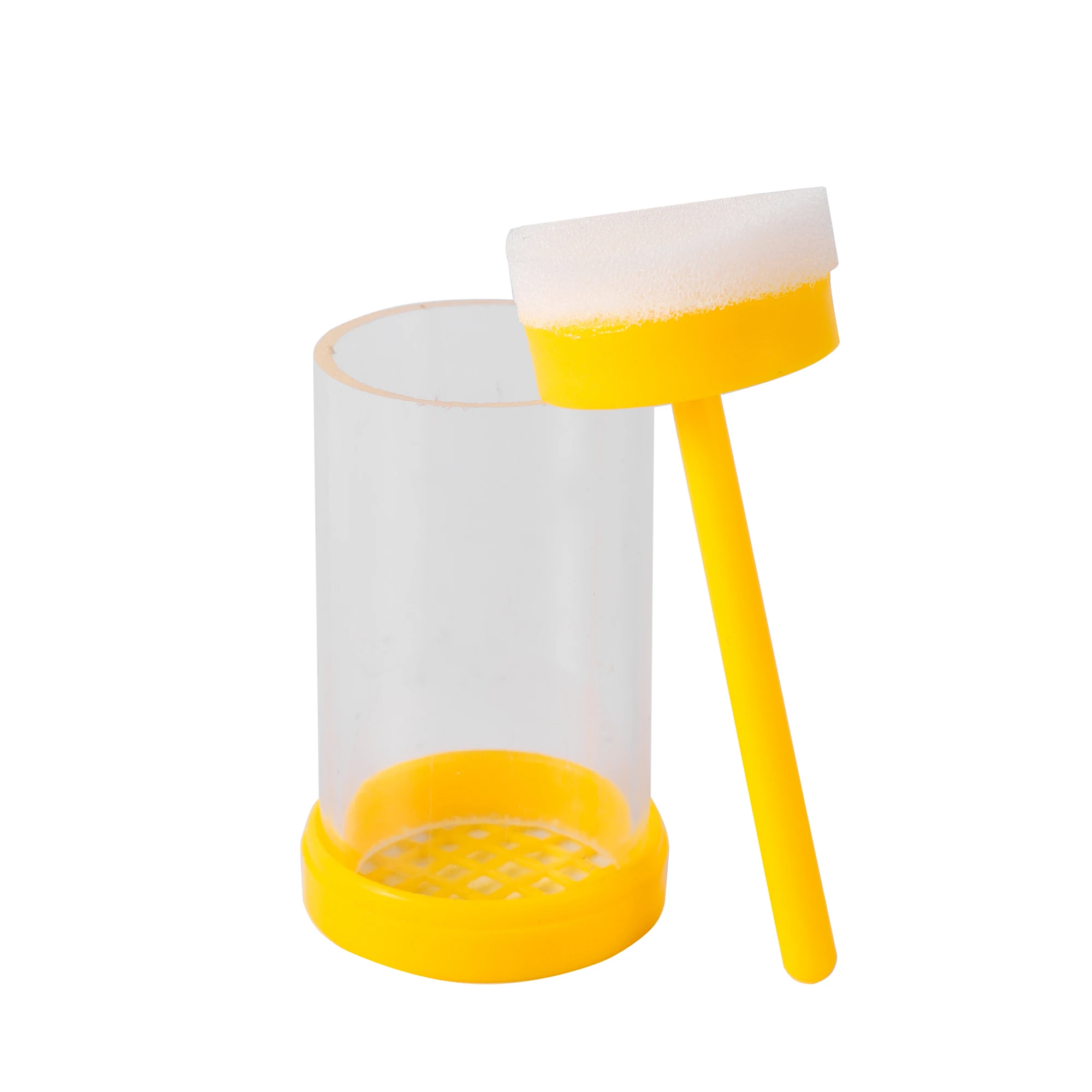 Beekeeping Queen King Bee Marking Rearing Marker Label Marker Yellow Plastic Bottle Insect Bees Farm Identification Tools 1 Pc beekeeping tools beekeeping accessories