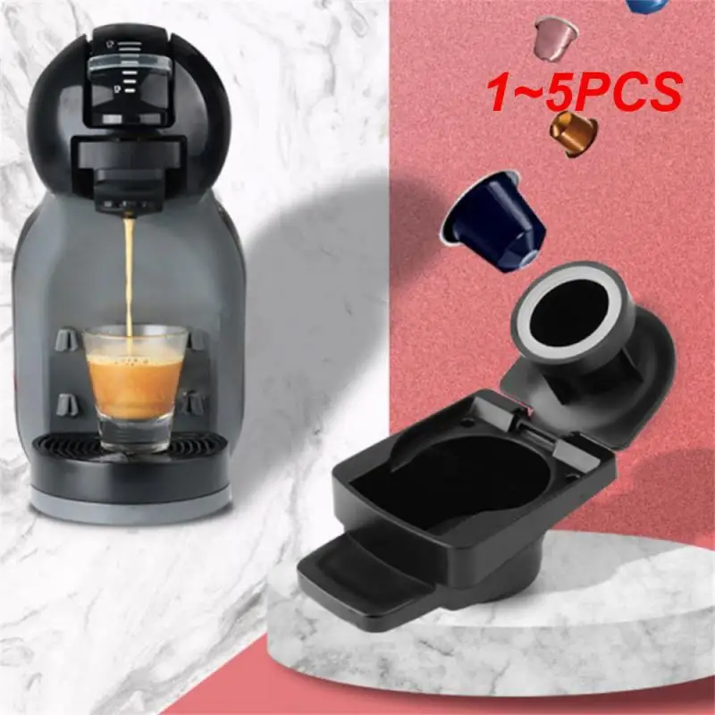 Adattatore 1 ~ 5 Pezzi Per Capsula Riutilizzabile Dolce Gusto Per Macchina Piccolo Xs/Genio S Per Capsule Nespresso Icafilas