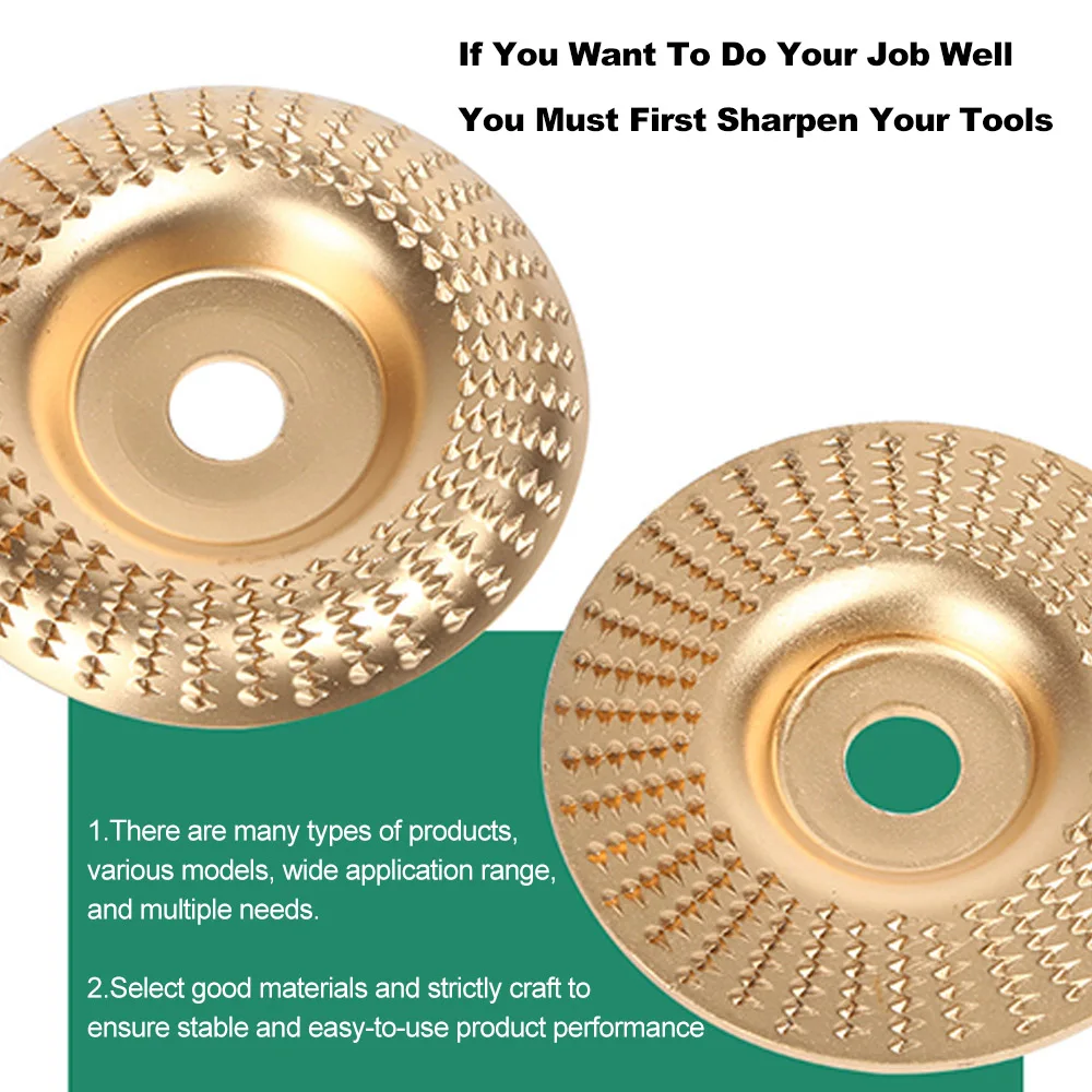 4Inch Woodworking Angle Grinder Molding Wheel High-Carbon Steel Wood Shaping Disc Stump Grinder Angle Wood Carving Disc