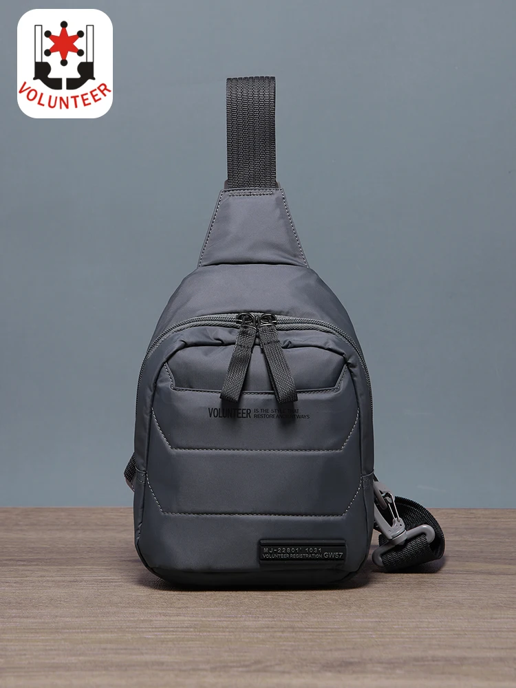 Volunteer Crossbody Bag for Men 2023 New Oxford Cloth Travel Versatile Multifunction Waterproof Climbing Shoulder Bag 1713-11