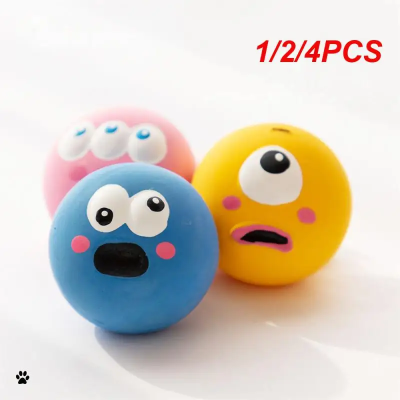 1/2/4Pcs Pet Dog Toy Interactive Rubber Balls Pets Dog Cat Puppy Elasticityteeth Ball Puppy Chew Toys Palline Per La Pulizia Dei Denti Giocattoli