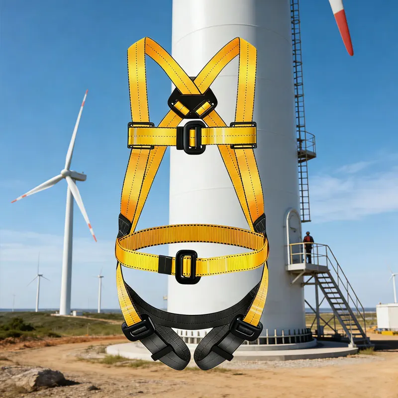 야외 암벽 등반 고고도 작업 안전 하네스 조절식 안전 조끼 야외 5점식 안전 벨트 보호 장비