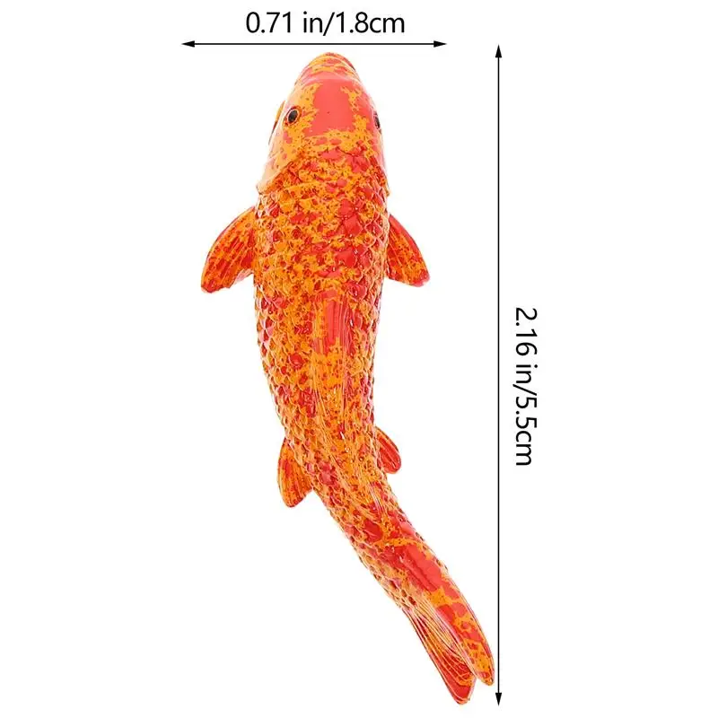5 Pcs Koi Decorations Toy Small Fish Figurines Aquariums Artificial Goldfish Tank Floating Compact Figure fish tank Neon Lights