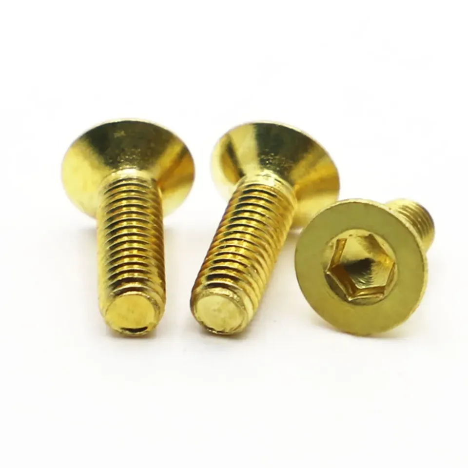 M3 M4 M5 M6 M8 Brass DIN7991 Hex Socket Countersunk Flat Head Screws Bolts