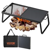 VEVOR Folding Campfire Grill,Portable Camping Grates Camp Fire Cooking Equipment with Legs Carrying Bag for Outdoor BBQ Cooking 1