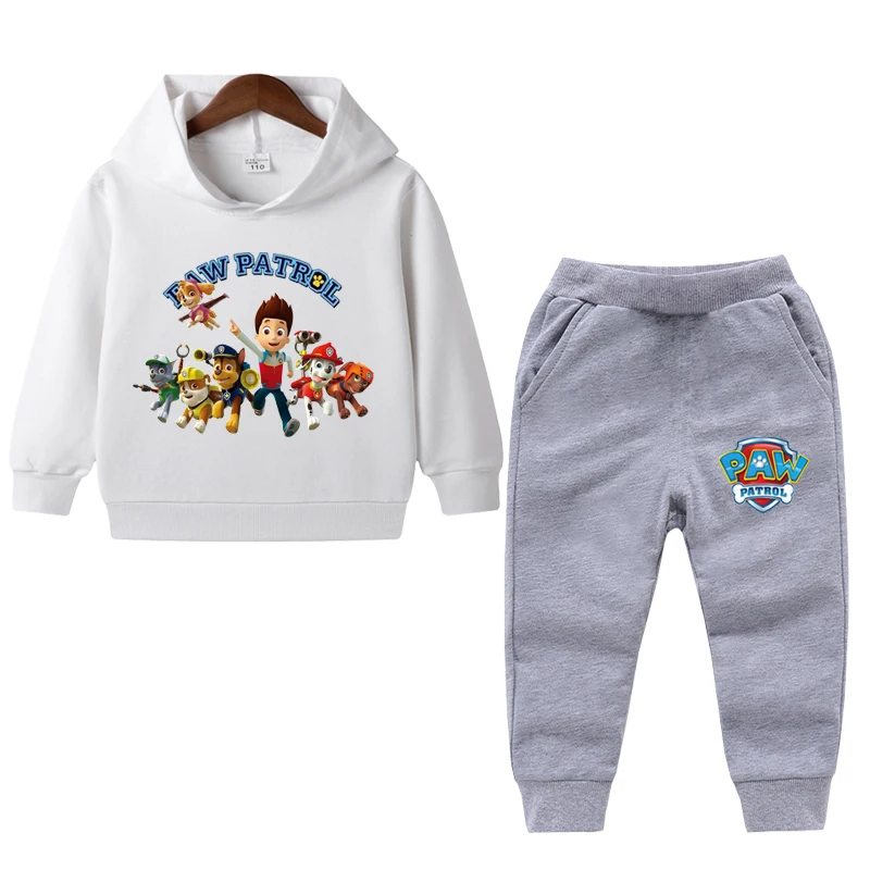 1-8 Years Children Baby Boys PAW Patrol Sweatshirt Sets Childrens Tops+Pant Kids Boys Girls Clothes Cartoon Hoodies Suit exercise clothing sets	