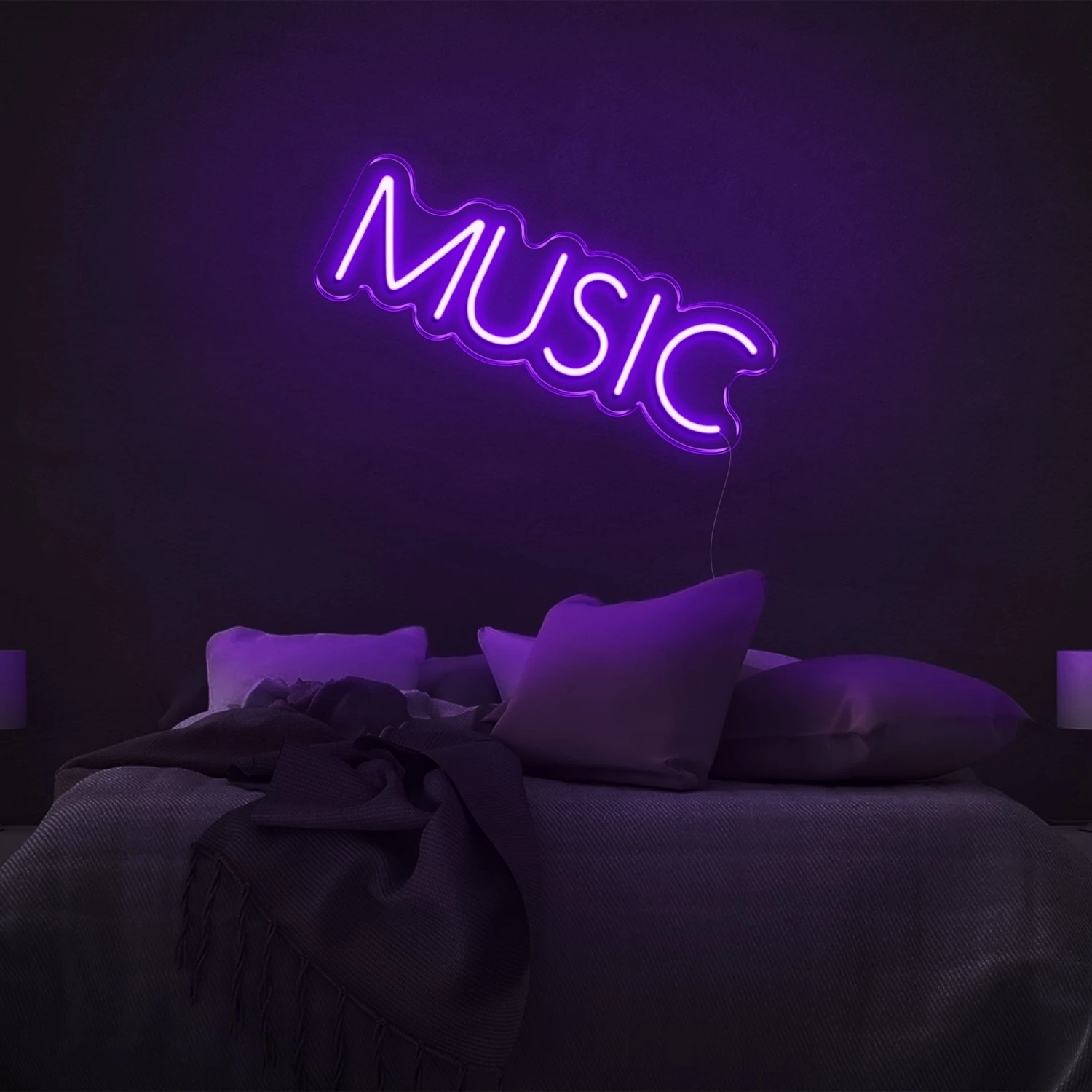 Description Picture 2 of itemMusic LED Neon Sign Home Bedroom Living Room Apartment Music Studio Recording Studio DJ Entertainment Room Decorative Lights