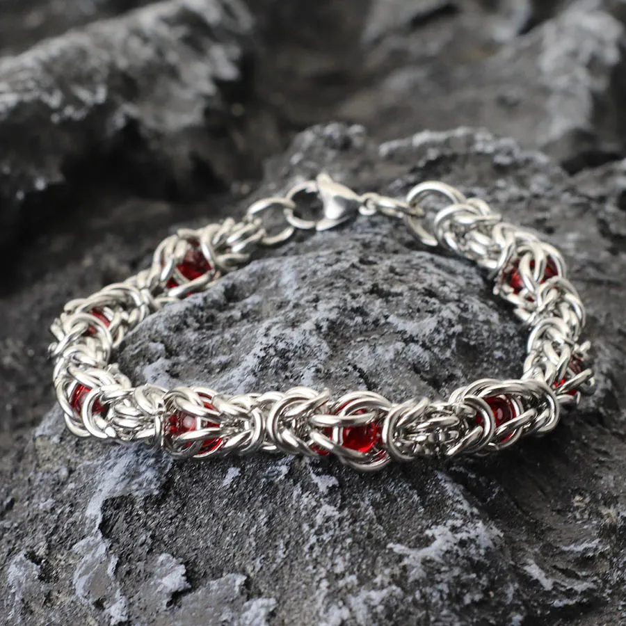 Stainless Steel Chain Link Men Bracelet Punk Rock Jewelry