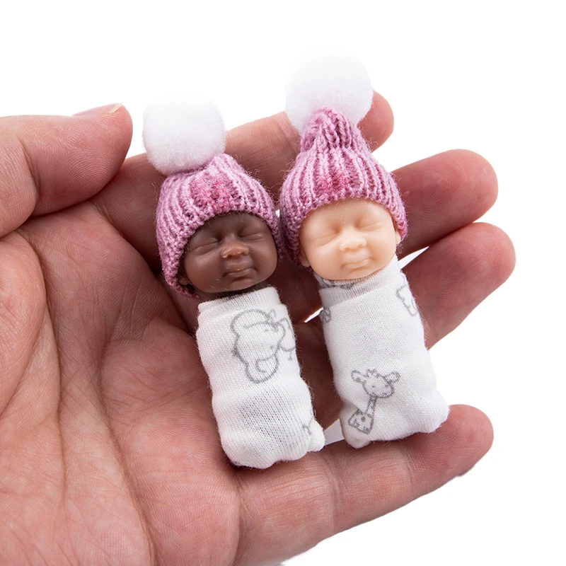 Reborn Dolls Baby Reborn Silicone Reborn Baby Doll 5cm Palm Dolls Pajamas Dress Simulation Baby Reborn Baby Doll Toys - 2