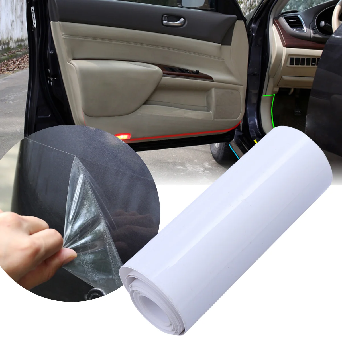 

Car Adhesive Film Cover Protective Anti Scratch Film For Auto Body Door Review Mirror Foglight Headlight Protector Accessories