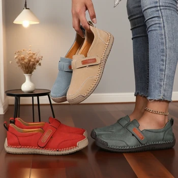 العلامة التجارية الجديدة النساء أحذية ناعمة مسطحة الانزلاق على المتسكعون الأخفاف الناعمة حذاء كاجوال بفتحات تهوية ​   أحذية Zapatillas De Deporte للنساء 5