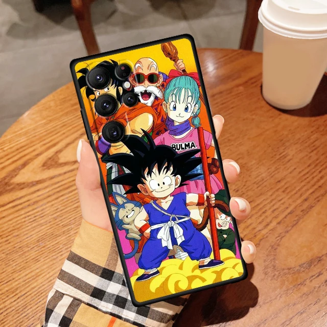 thumbnail image 1 of Anime D-Dragon Balls For Samsung Galaxy S23 S22 S21 S20 FE S10 S9 S10E S8 Plus Ultra Lite 5G Black Phone Case, 1 of 5