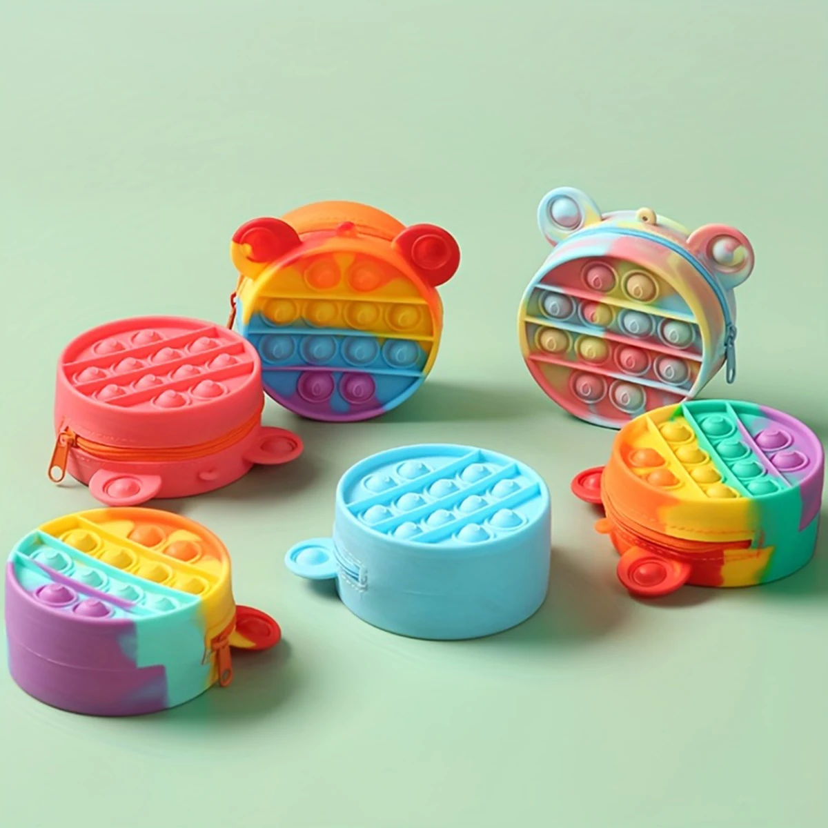 Silicone Zero Wallet Storage Bag Earphone Storage Key Pinch Joy Puzzle Decompression Toys Decompression Toys