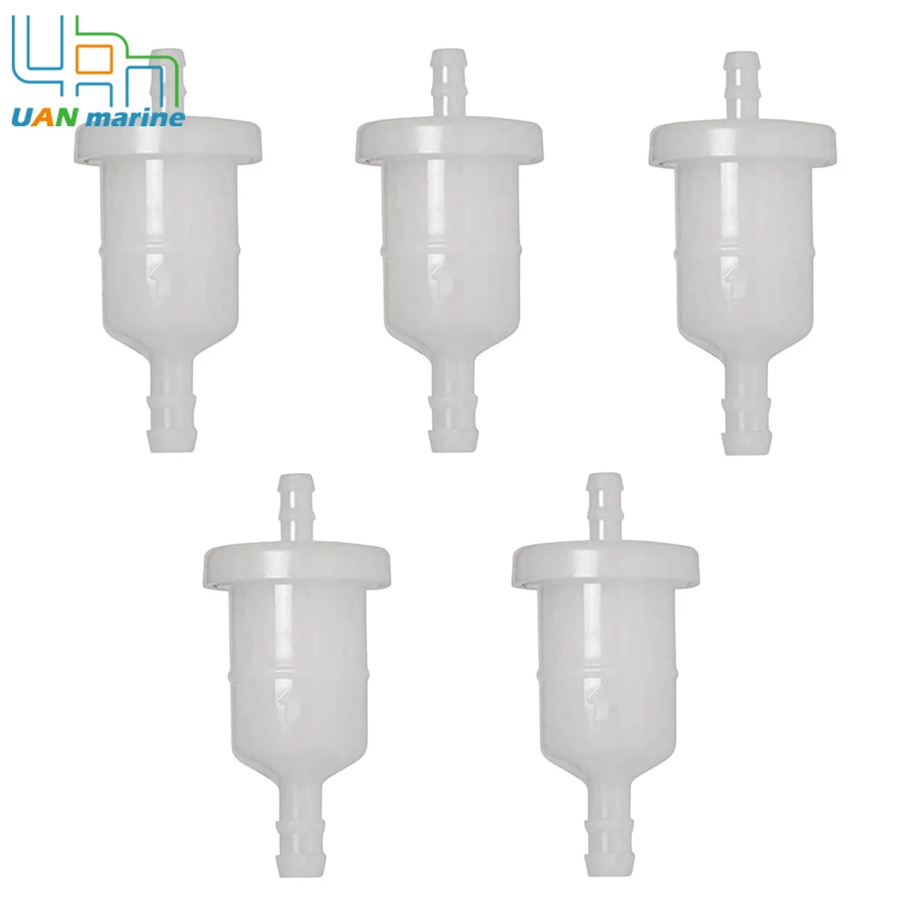 5PCS Inline Fuel Filter 16910-ZV4-015 for Honda BF 8 9.9 10 15 20 25 30HP 4 Strock Outboard GC135 GC160 GCV520 16910-ZV4-005 plastic one way non return water inline fluids check valves for fuel gas liquid check valve 1 way non return valve equal ends