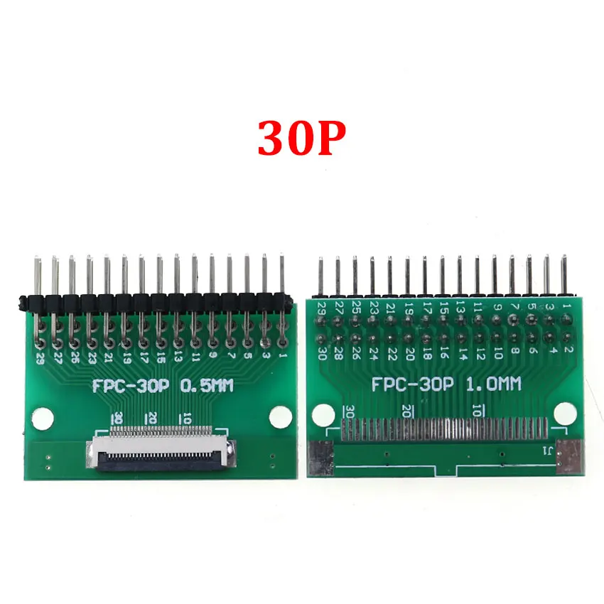 Versatile FPC/FFC Adapter Board with Double Row Straight Needle Connector – 0.5mm to 2.54mm Conversion, Multiple Pin Options Available