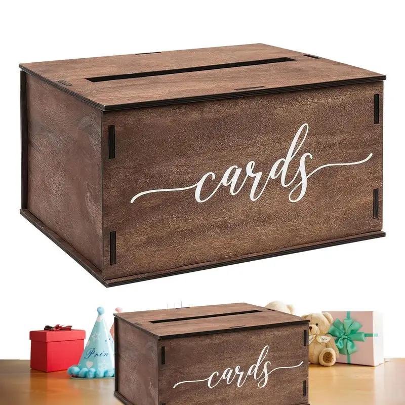 

Wedding Card Box With Slot Envelope Sign Cards Decoration Party Supplies Greeting Card Box, Card Receiving Box, Keepsake Money