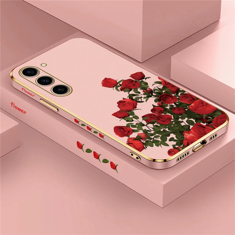 Elegant Red Rose Soft Phone Case Cover