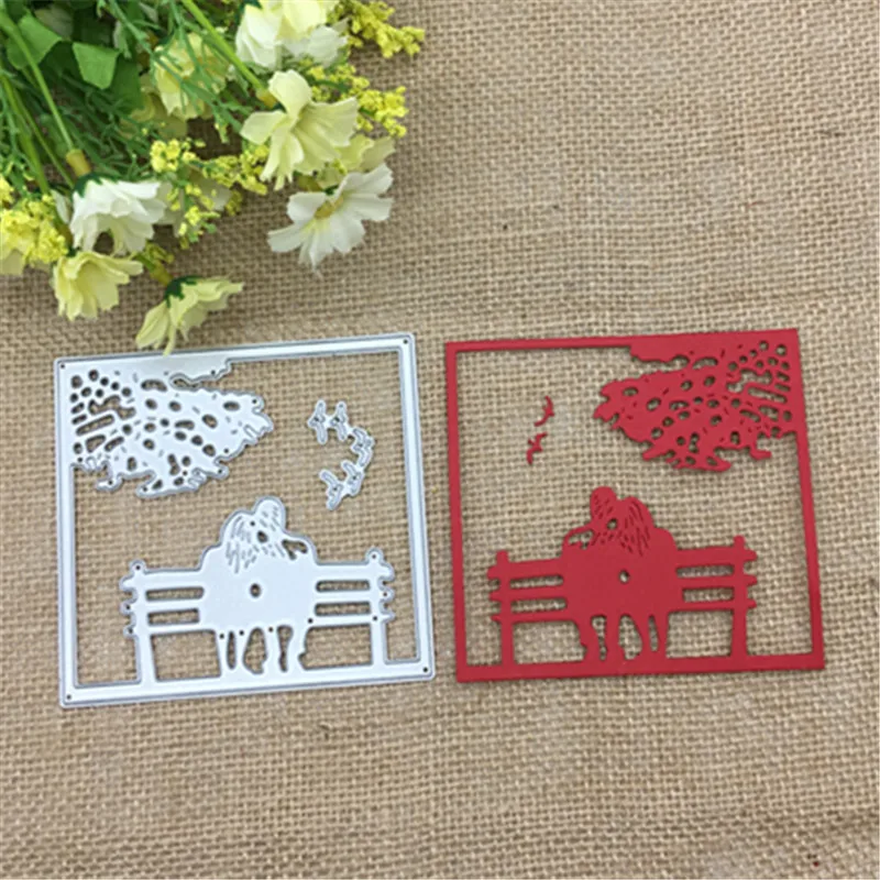 

Garden Flower Lace Metal cutting dies mold Round hole label tag Scrapbook paper craft knife mould blade punch stencils dies