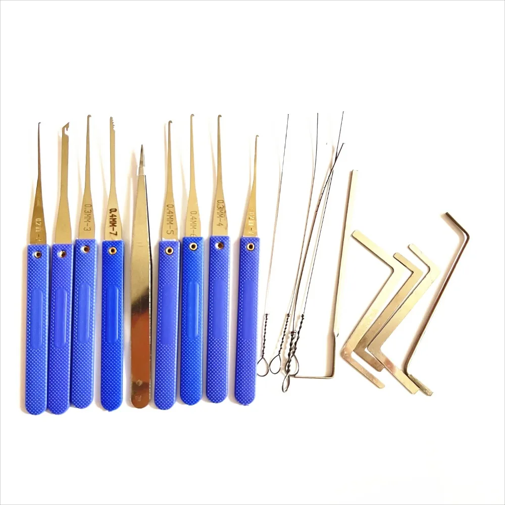 18-in-1 Broken Key Extractor Tools Kit Tension Wrench Locksmith Tool Set Home Family Life Helper