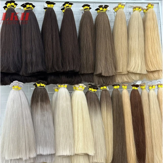 Vierge Real100 % Extension de cheveux humains en vrac noir 613 cheveux blonds en vrac 12a tissage pour tressage non transformés sans trame cheveux raides 1