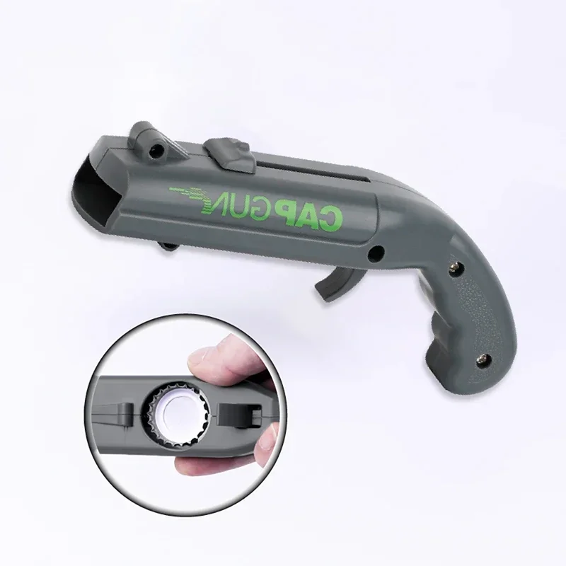 Creative Gun Bottle Opener Portable Drink Wine Corkscrew Flying Cap Launcher Shooter Drinking Game Toy Bar Tool Kitchen Gadget bottle opener kitchen tools wine opener wine corkscrew cap gun launcher