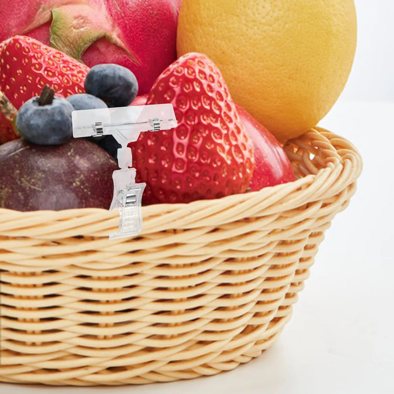 20Pcs 플라스틱 사인 클립 가격표 홀더 슈퍼마켓 매장 선반 상품 라벨 스탠드용 조정 가능한 소매 디스플레이 클립