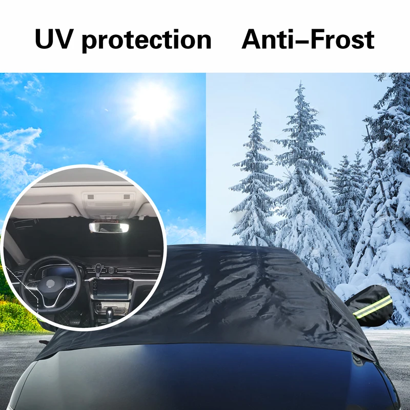 4 Pcs Car Windshield Cover For Ice And Snow Oxford Fabric