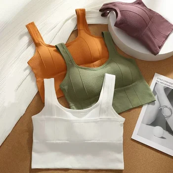 1Pcs Women Breathable Sports Bra Female Fitness Top Seamless Yoga Bra Shockproof Crop Top Push Up Sport Bra Lady Gym Workout Top 1