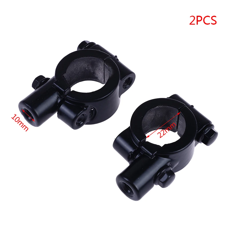 thumbnail image 1 of piezas de abrazadera de montaje de espejo retrovisor para motocicleta, adaptador de soporte de espejo retrovisor negro, 22 mm, rosca de 10 mm, 8 mm y 6 mm, 1 of 5