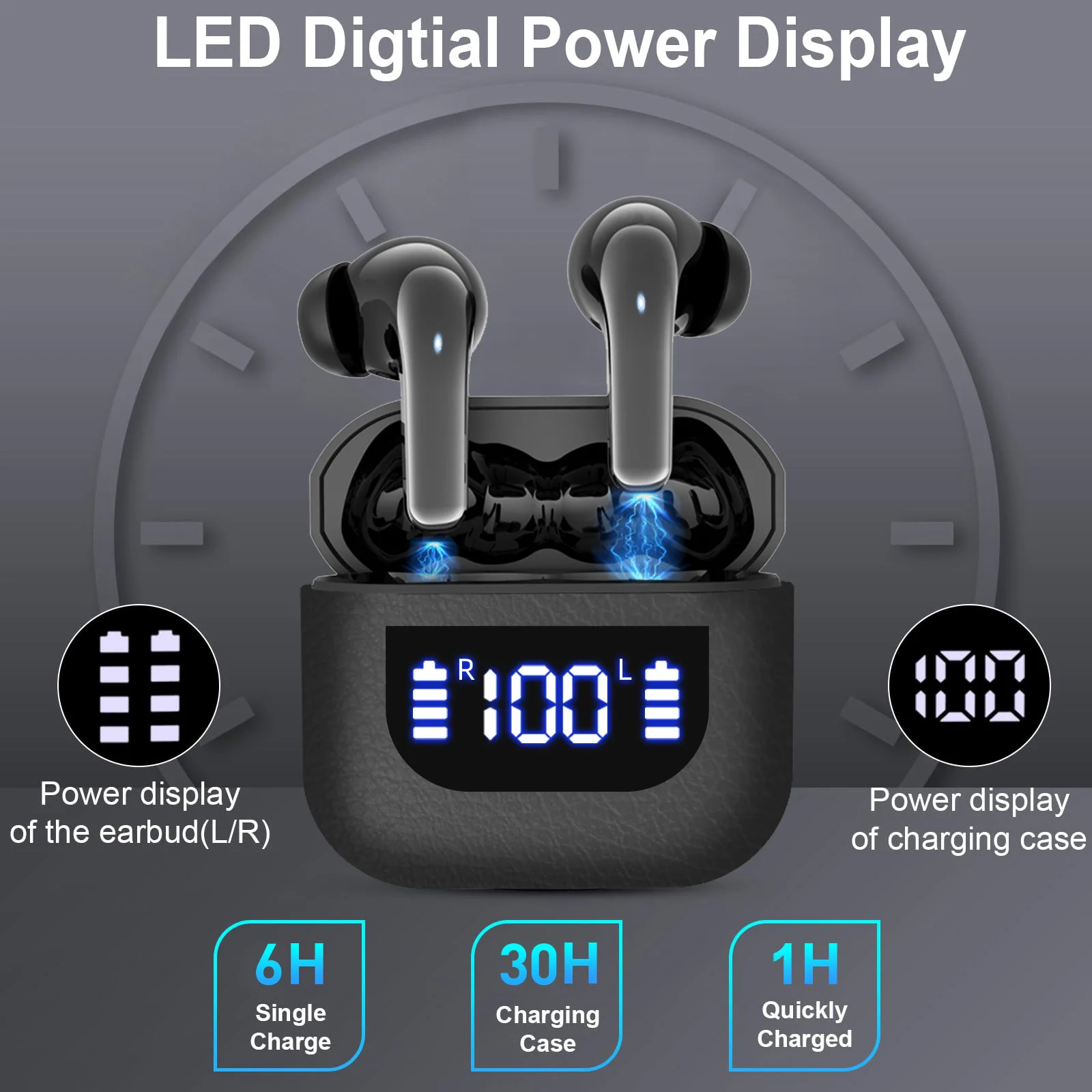 TWS K07 wireless earphones, heavy bass stereo noise reduction for calls, ultra-long battery life, low-latency game mode 1