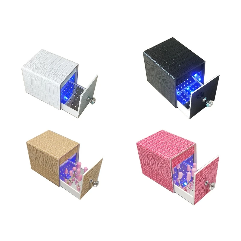 

Portable Blue Light 40-hole Storage Box-Case Large Capacity USB Charging