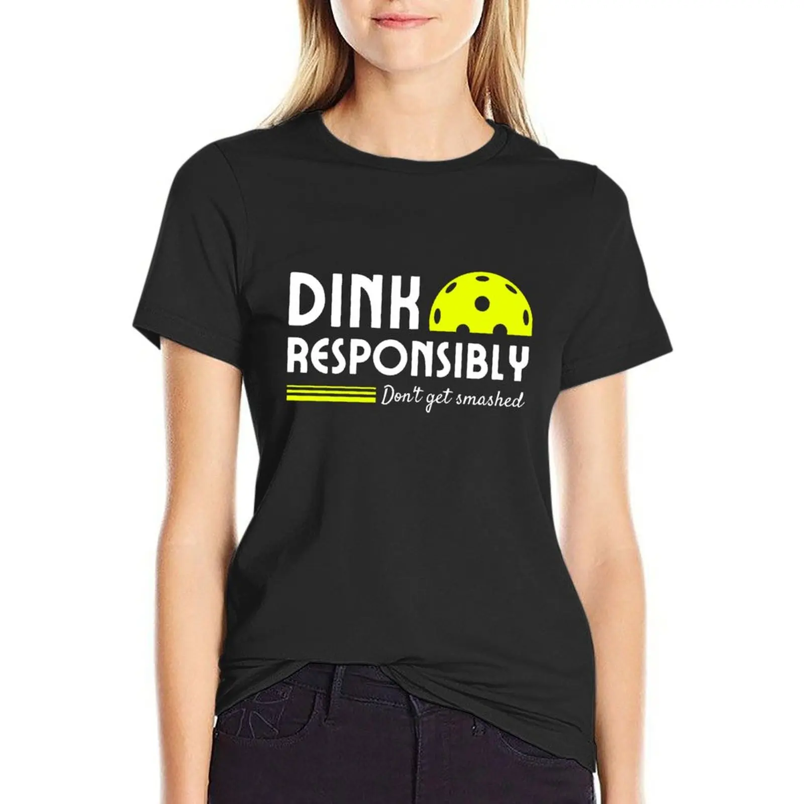 Funny Pickleball Dink Responsibly men women paddle T-Shirt anime clothes anime sweat graphics Women t-shirts