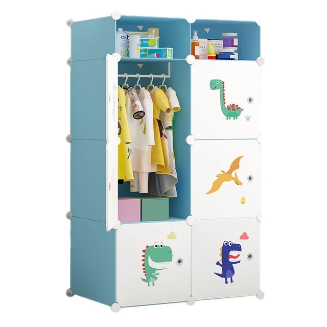 JHDPHd Armario para niños, Armario simple y económico para niños, armario  de tela para bebé, hogar, dormitorio, gabinete de almacenamiento de