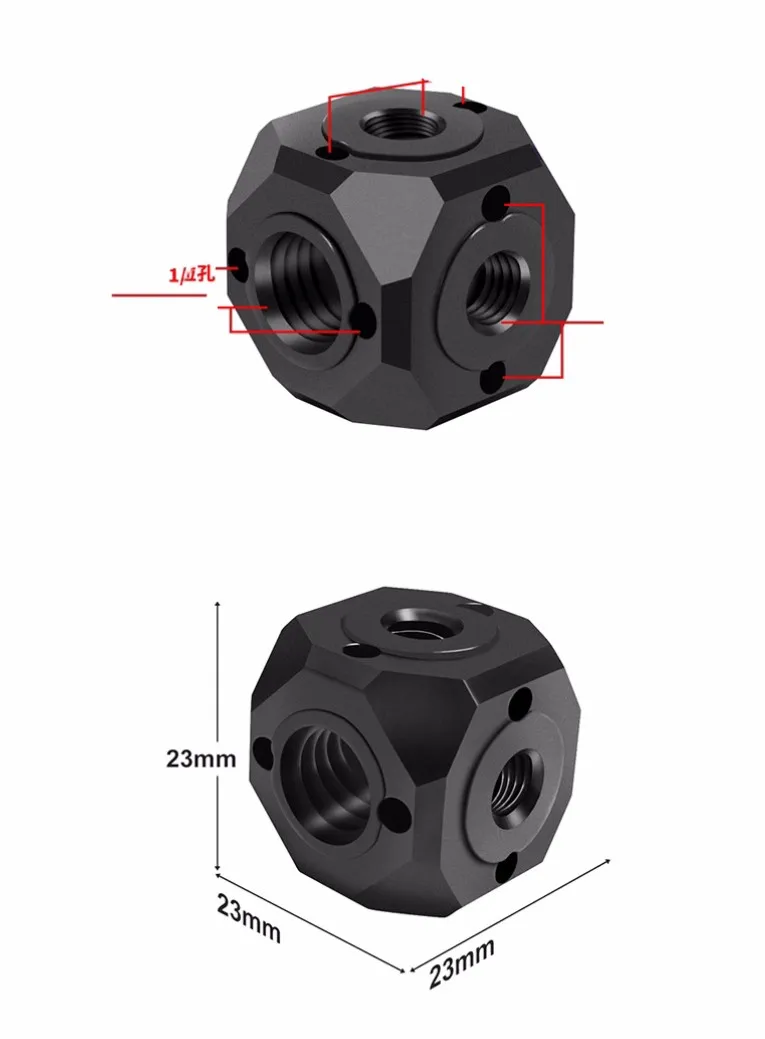 Microphone Screw Adapter Camera Mount Adapter Metal 1/4 Adapter 3/8 Screw Hole Rotatable Photography Universal Tripod Monster Hand