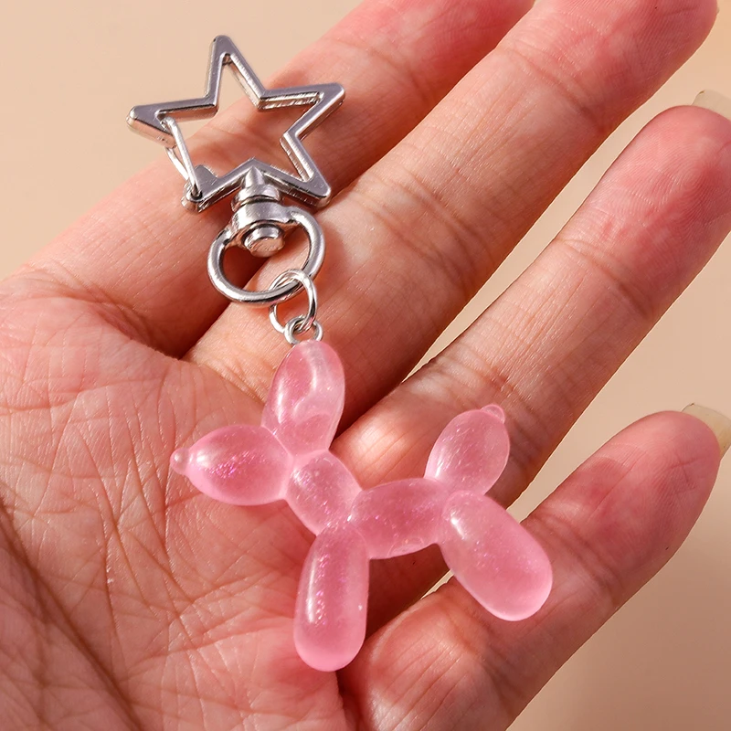 Aihua Cartoon Bunte Kreative Ballon Hund Schlüsselanhänger für Frauen Welpen Tasche Anhänger Schlüsselring Auto Schlüssel Halter Schmuck Geschenke – Detail 3