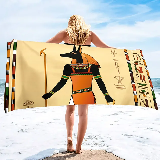 Toalla de Playa Grande Egypt Gold, toalla suave con diseño único, sin  arena, ligera, de secado rápido, para gimnasio, junto a la piscina, para  hombre - AliExpress