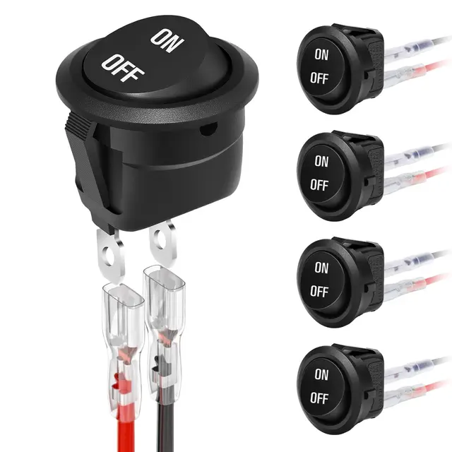 Diy Electrical Switch 6 PCS 12V Rocker Switches – ON/OFF SPST 2-Pin ...