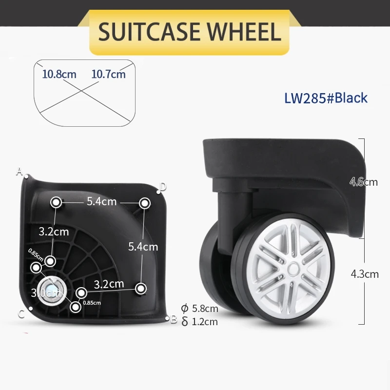 Trolley Suitcase Luggage Accessories Shock-Absorbing Silent Universal Wheel Suitcase High-Quality Replacement Accessories Pulley