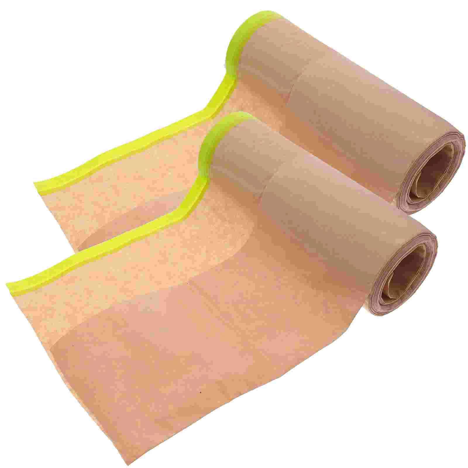 

2 Rolls Kraft Masking Film Covering Paper Automotive Paint Supplies Japanese For Painting