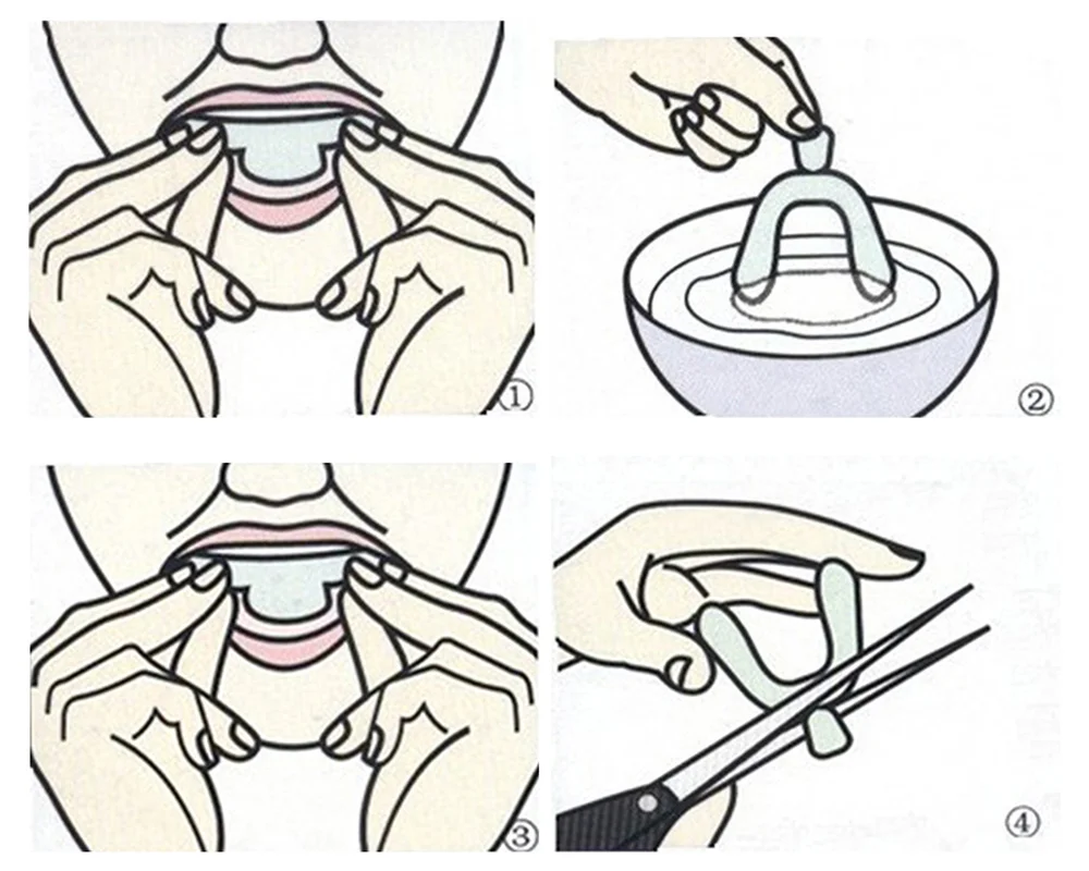 2Pcs Mouth Guard EVA Teeth Protector Night Guard Mouth Tray for Bruxism Grinding Anti-snoring Teeth Whitening Boxing Protection