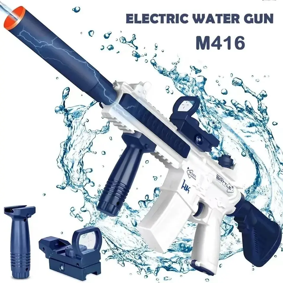 M416 Water Gun Electric Pistol Shooting Toy Full Automatic Summer Shoot Beach Outdoor Fun Toy For Children Boys Girl Adults Gift 2