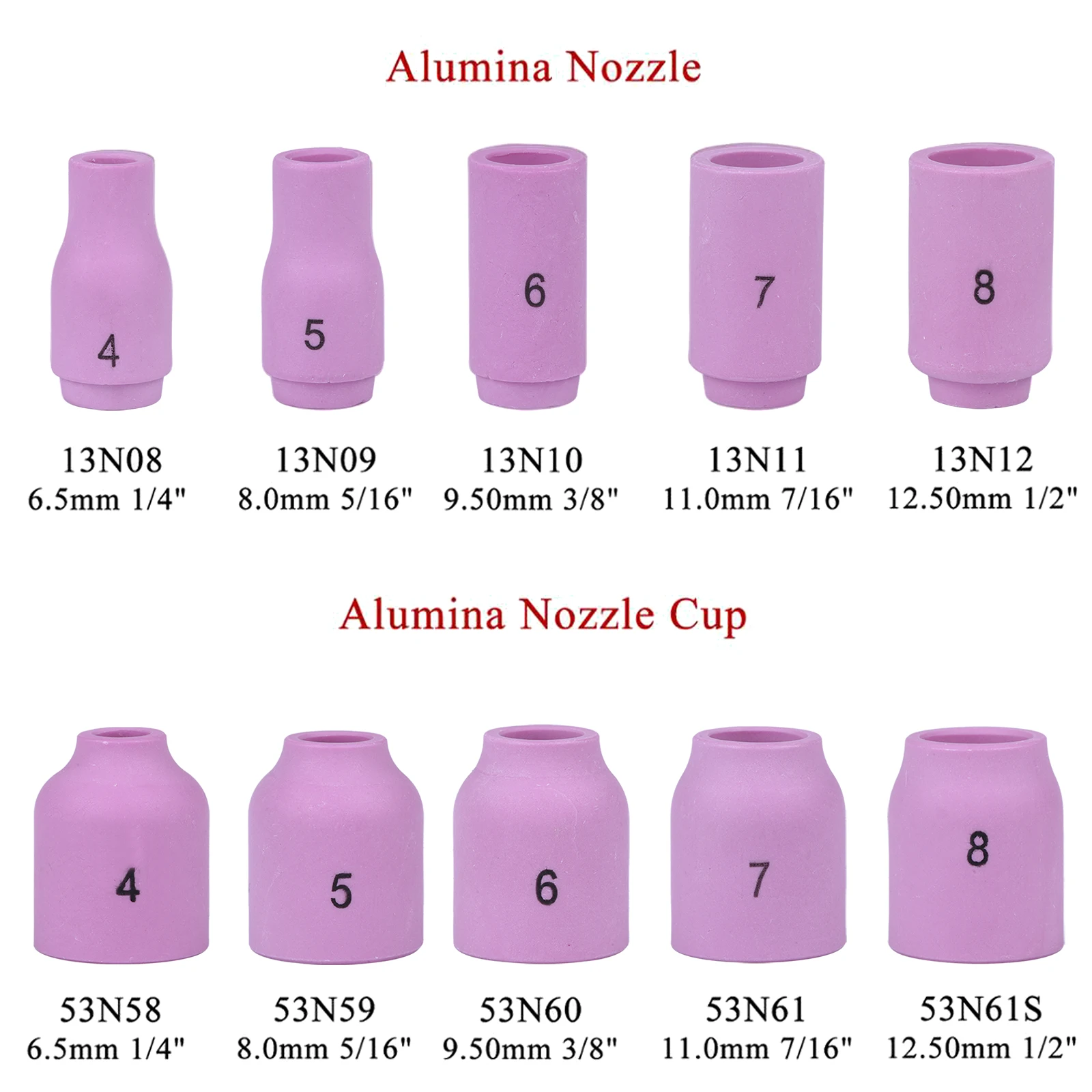 Welding Torch 52Pcs TIG Welding Torch Stubby Gas Lens For WP17 WP18 WP26 TIG 10 High Temperature Glass Cup Kit Durable Practical Accessories