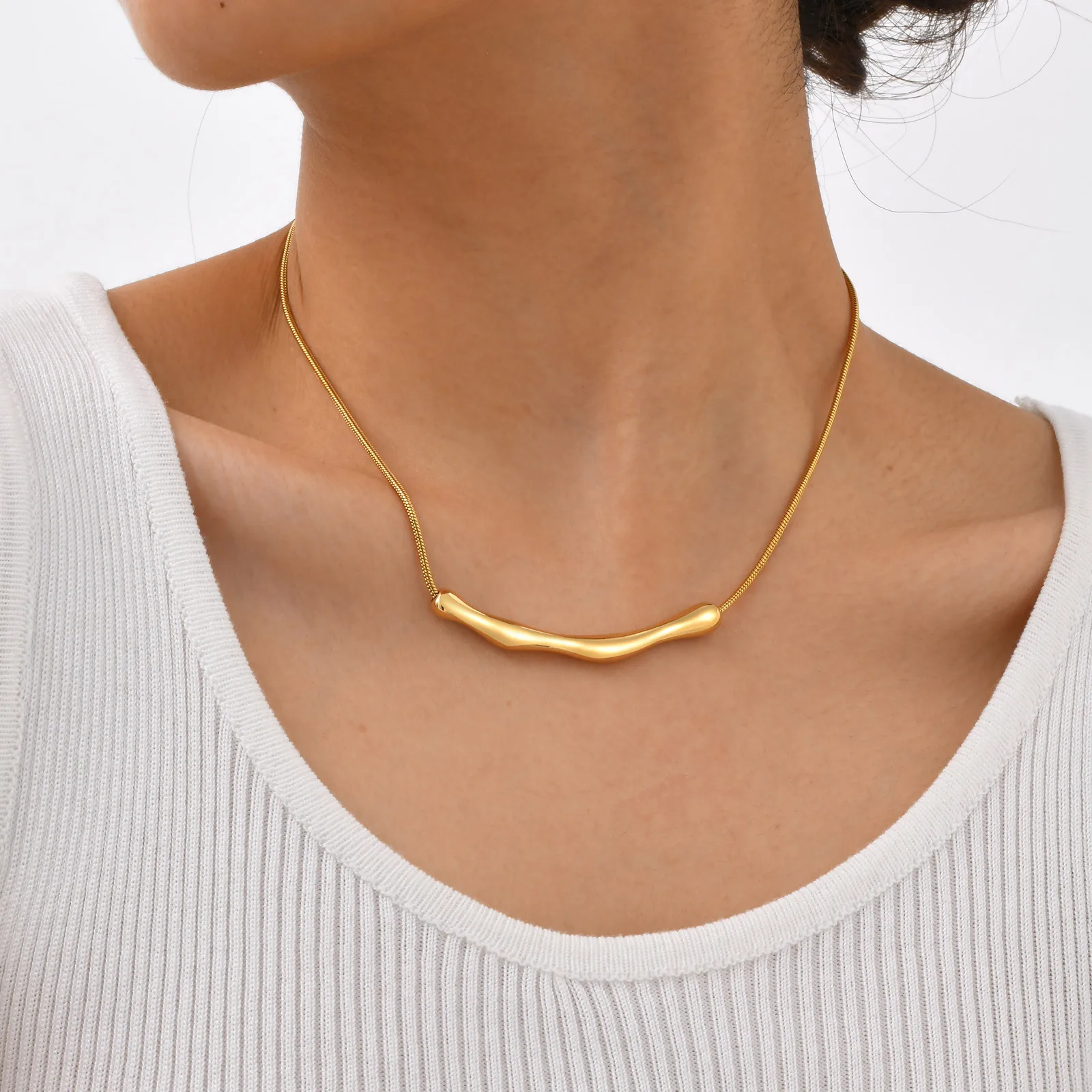 Edelstahl Schmuck Anhänger Frau Halskette Wassertropfen Charm für Hochzeit Party Mutter Freundin Valentinstag Geschenk – Detail 6