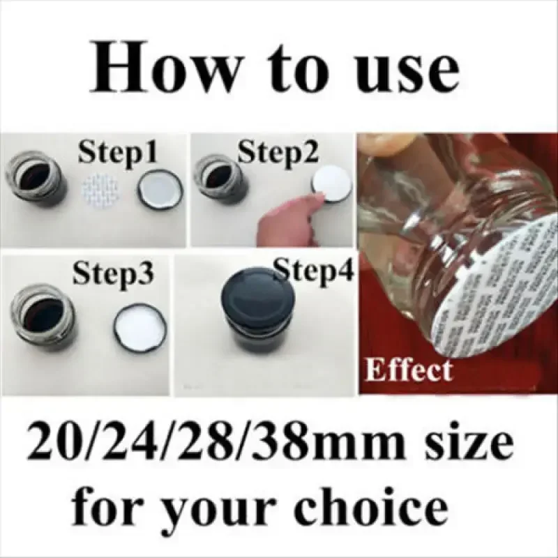 100pcs Self Adhesive Pressure Sensitive Press Sealing Lid Liners Jar Bottle Foam Safety Sealers Sealing Piece Plate Gasket