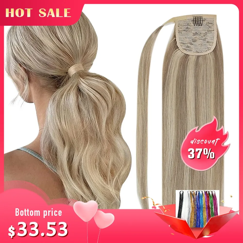 Human Hair Extensions VeSunny Ponytail Human Hair 14-22