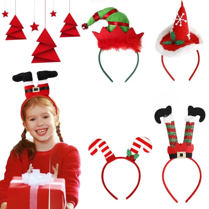 Christmas Headband with LED Lights Snowflake Xmas Tree Hair Band Christmas Decorations for Home Girls Women New Year Gifts