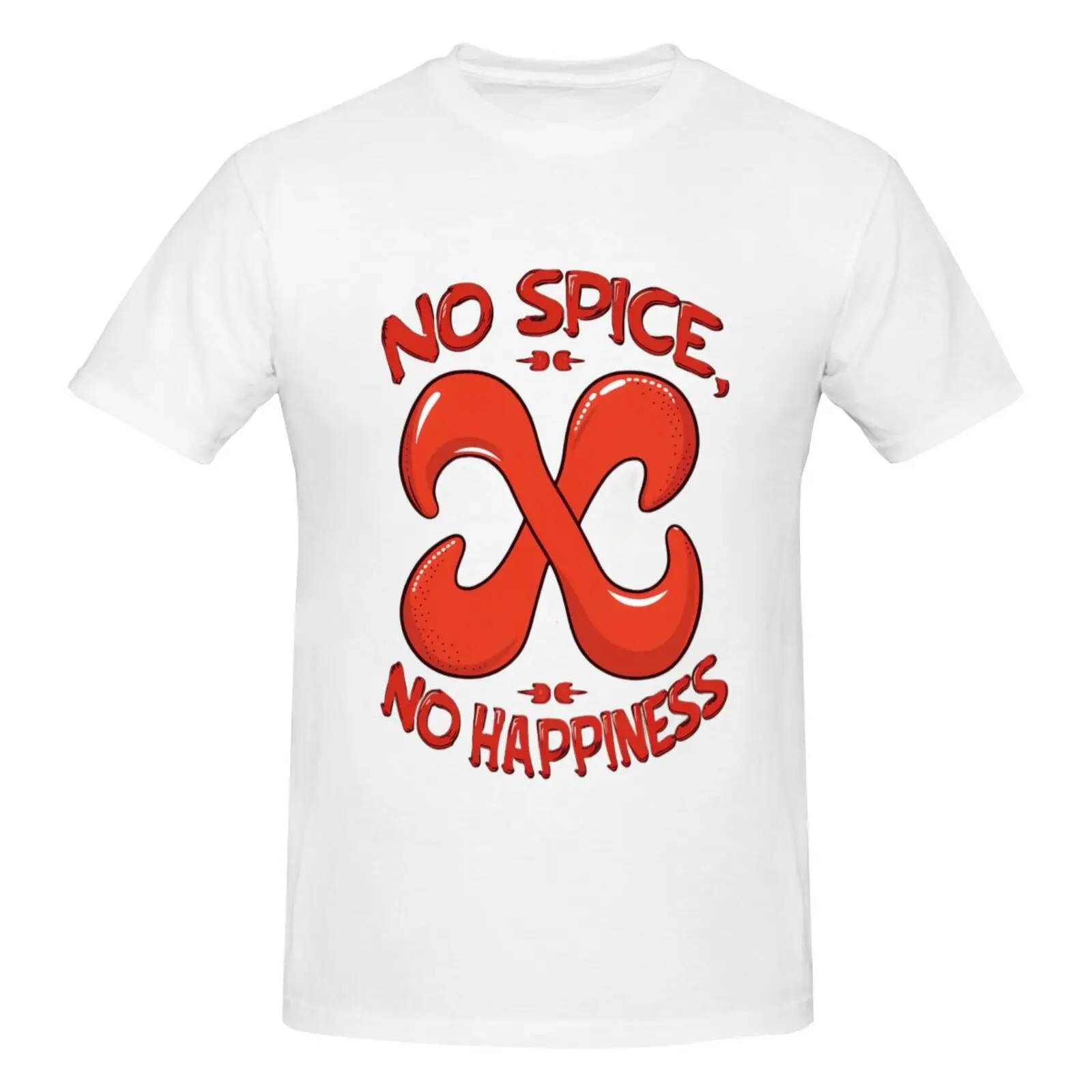 

Мужская футболка без специй Повседневный Топ с коротким рукавом и рисунком красного чили перца