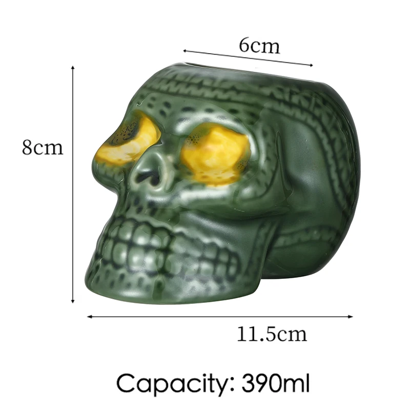 Hawaii-Themed Ceramic Tiki Beverage Mug