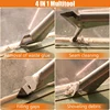 Upgraded Stainless Steel Caulking Tools, 4-In-1 Sealant Finishing Tool With 5 Silicone Squeegee, Grout Removal Tool Easy Install 3